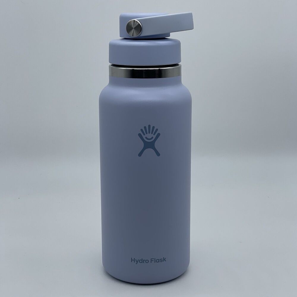 Hydro Flask 32 Oz Wide Mouth Chug Cap Insulated Water Bottle Surf Blue Leakproof